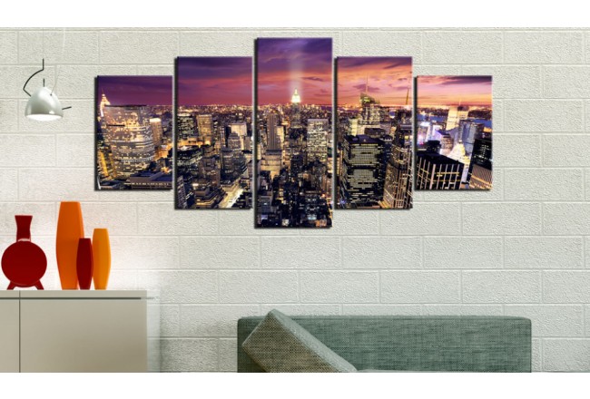 Wandbild - New York Night Lights